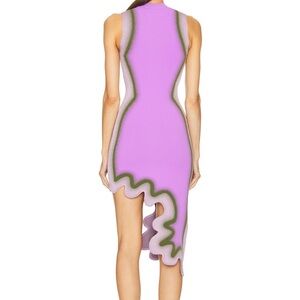 PH5 Asymmetrical Dress in Purple and Olive
